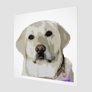 Labrador Retriever on a Wall Canvas 12 x 12
